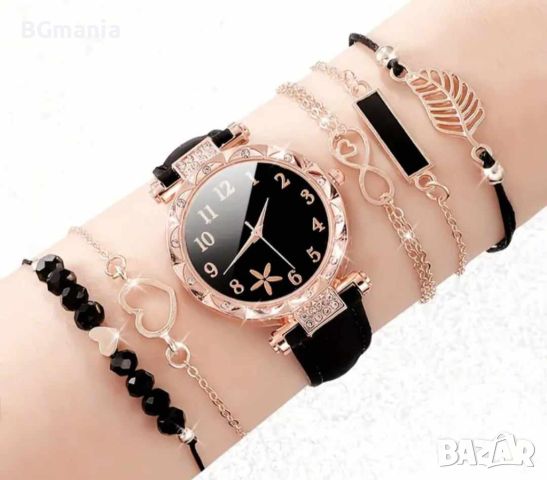 Дамски комплекти часовник с гривни различни цветове и модели, снимка 4 - Дамски - 46401847