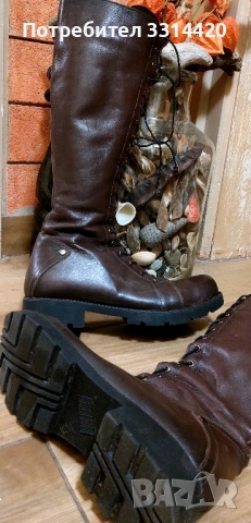 зимни ботуши от естествена кожа 