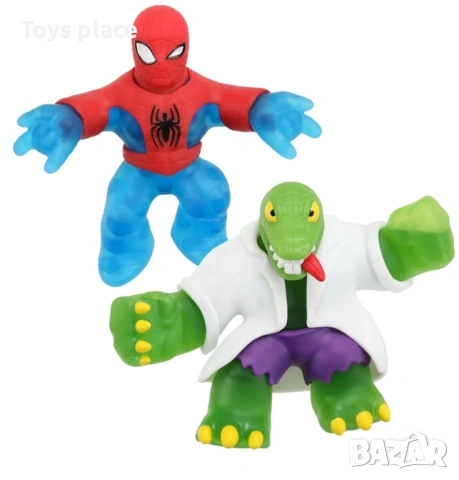  Героите на Goo Jit Zu Goo Shifters Marvel Spider-Man срещу Lizard Pack