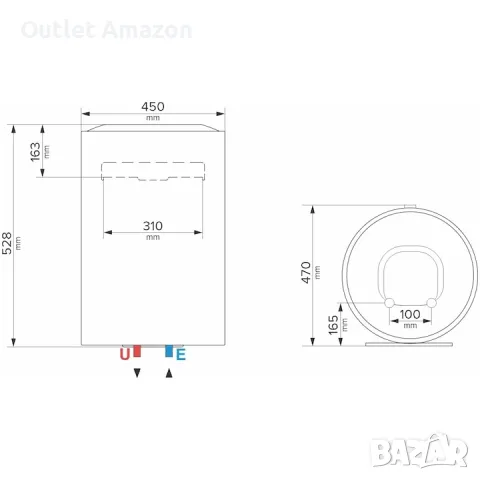 бойлер Ariston LYDOS plus 50l., снимка 4 - Бойлери - 47443570