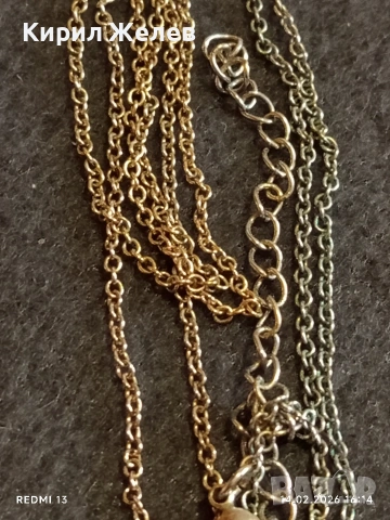 Колие с висулка във формата на сърце с инкрустирани кристали 51816, снимка 3 - Колиета, медальони, синджири - 53476621