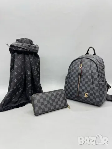 дамски комплект раница, шал и портмоне louis vuitton , снимка 7 - Чанти - 48302171