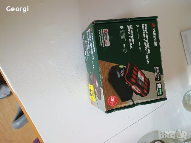 батерия 2А + зарядно parkside ползвана малко, снимка 2 - Други инструменти - 53613052