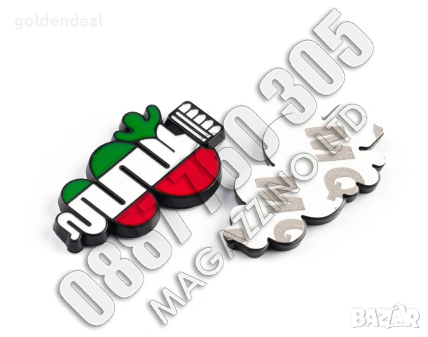Метална Емблема за Алфа Ромео Змия с Италиански Флаг Alfa Romeo, снимка 5 - Аксесоари и консумативи - 53746920