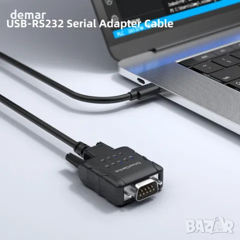 DriverGenius USB232A-E-C | USB-C към сериен/RS232 (DB9) адаптер,Windows 11,macOS 15 (пакет от 2 бр), снимка 4 - Кабели и адаптери - 49508241