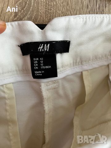 Бял панталон H&M, снимка 2 - Панталони - 45596880