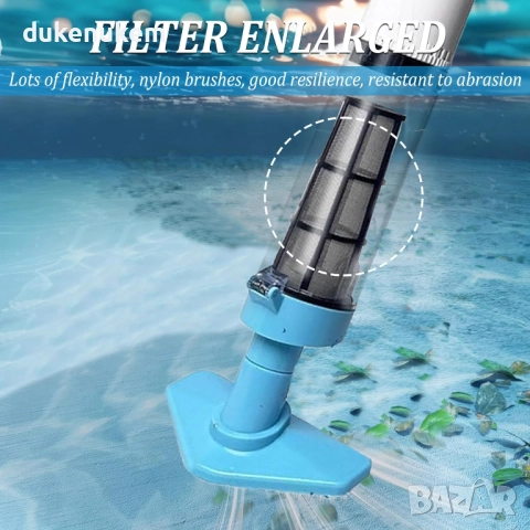 3 в 1 безжична прахосмукачка за басейн, 90 мин работа, телескопичен прът, 3 приставки, снимка 6 - Басейни и аксесоари - 52570143