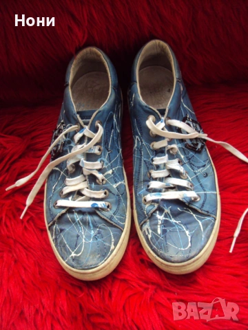 Philipp plein сини кецове тип маратонка с цвят Denim