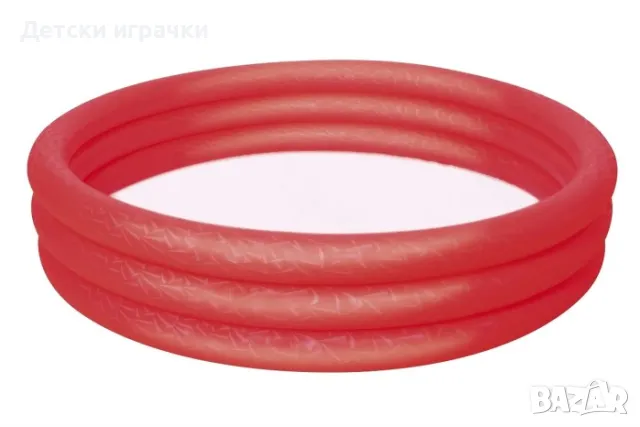  Надуваем басейн Bestway 152 х 30 см, неон мат, син/червен, снимка 5 - Басейни и аксесоари - 49925909