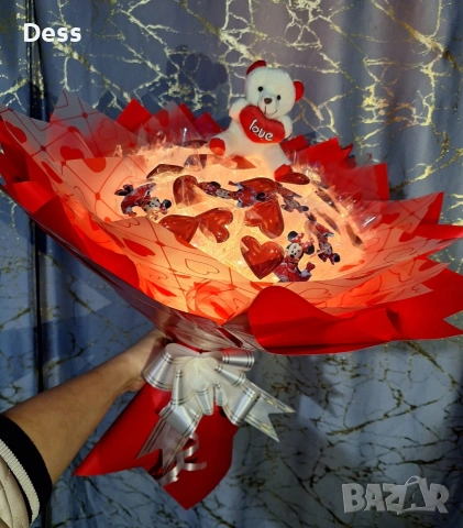 Букет/💖Светещи сърца – за любовта, която блести! 💝✨️