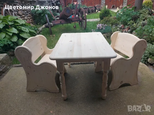 Етажерка от дърво,масичка,детско столче, снимка 9 - Мебели за детската стая - 47051639