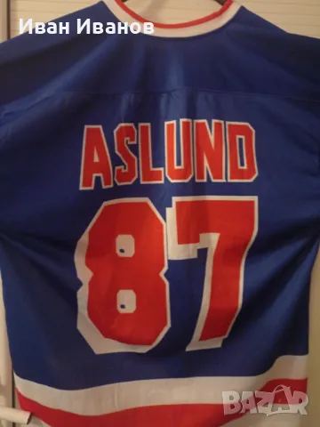 Оригинален екип на New York Rangers - Aslund - 1990г., снимка 10 - Други спортове - 48430429