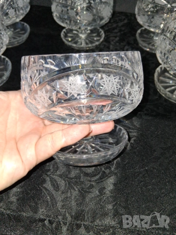 Кристални чаши за мелба/десерт 6бр, снимка 9 - Сервизи - 53516634