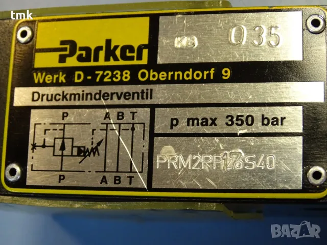 Предпазен хидравличен клапан Parker PRM2PP17S40 pressure relief valve 350Bar, снимка 5 - Резервни части за машини - 48691207