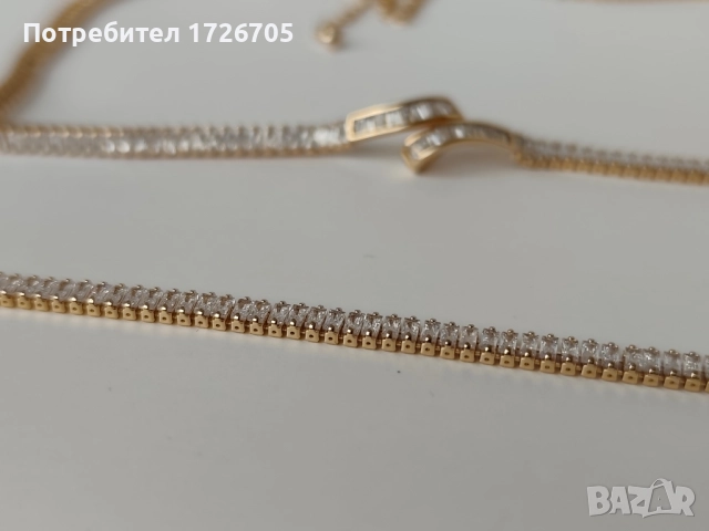 Страхотен комплект от златиста чанта+гривна+ гердан, снимка 5 - Чанти - 52184816