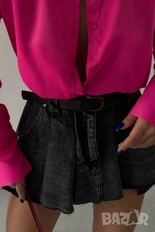 Модерниа къса дънкова пола , снимка 2 - Поли - 50452658