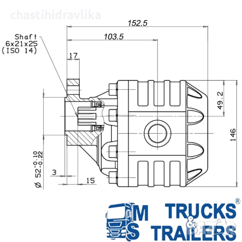 Зъбна помпа OMFB UNI NPH 17 10501100184 / 10501100175, снимка 3 - Части - 52152337