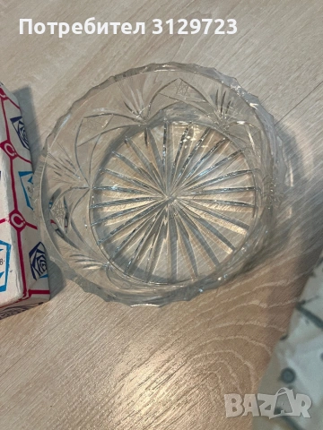 нова българска кристална купа за ядки, снимка 4 - Прибори за хранене, готвене и сервиране - 53988494