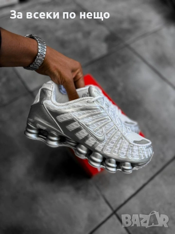 Nike Shox TL Мъжки Маратонки С Кутия👟Мъжки Спортни Обувки Сиво Код S415, снимка 5 - Маратонки - 53265772