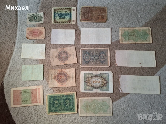 Немски стари банкноти и други, снимка 2 - Нумизматика и бонистика - 48642078