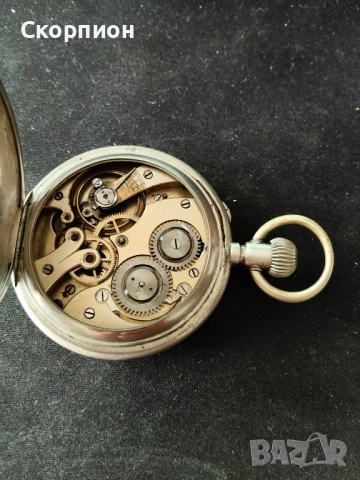 Швейцарски СРЕБЪРЕН джобен часовник 1925г. - ПРОМОЦИЯ, снимка 11 - Джобни - 50823822