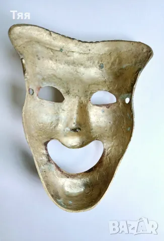 Бронзова театрална маска, снимка 2 - Колекции - 50251258