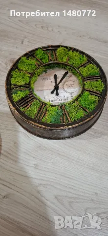 Стенен часовник със скандинавски мъх , снимка 16 - Стенни часовници - 48490646
