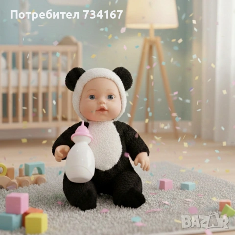 Интерактивна кукла бебе с костюм на животно – говори, смее се и плаче (30 см), снимка 6 - Кукли - 53159962