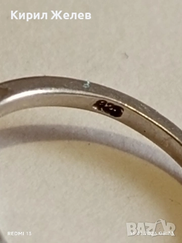 Стилен красив сребърен фешън АРТ пръстен с инкрустирани кристали 52681, снимка 6 - Пръстени - 53059718