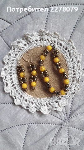 Гривни и обеци от полускъпоценни камъни - ръчна изработка, снимка 14 - Бижутерийни комплекти - 44714828