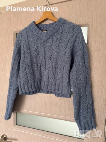 H&M crop пуловер | Размер М, снимка 4 - Блузи с дълъг ръкав и пуловери - 53759528