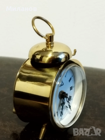 Стар механичен будилник, настолен часовник, снимка 6 - Антикварни и старинни предмети - 51979114