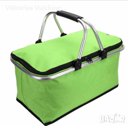Сгъваема хладилна чанта ,кошница за плаж и къмпинг с дръжки, снимка 4 - Други - 46454599