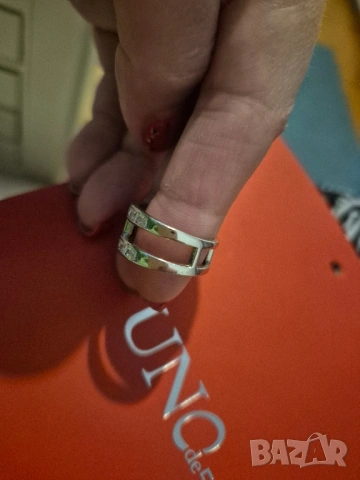 пръстен сребро и циркони, снимка 3 - Пръстени - 53060398