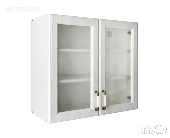 Шкаф с две витрини и два рафта, V80/S Рустик, снимка 1 - Шкафове - 45504938