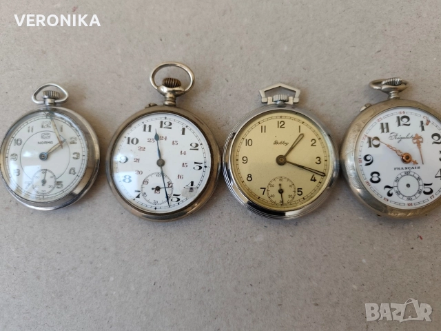 Лот Стари Джобни Часовници, снимка 6 - Антикварни и старинни предмети - 52680259