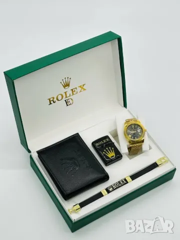 подаръчни комплекти Rolex портмоне, гривна, часовник и запалка , снимка 1 - Подаръци за мъже - 48300503