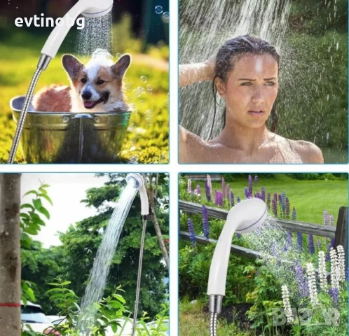 Преносим душ за къмпинг, компактен, USB зареждане, батерия 2200 mAh, снимка 7 - Други - 54106422