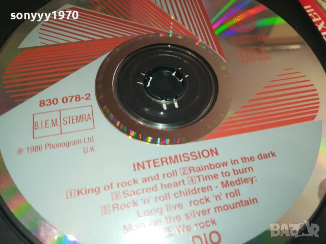 DIO INTERMISSION CD 0708251800, снимка 8 - CD дискове - 51288864