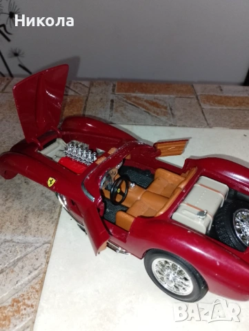 Метално ферари-1-18,ретро мотор-40см, снимка 4 - Антикварни и старинни предмети - 36321243