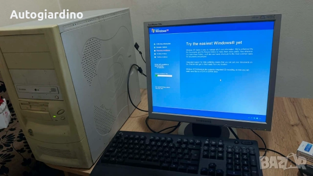 Ретро компютър Windows XP + 17" Samsung монитор – Geforce 2 MX, Floppy, CD-ROM