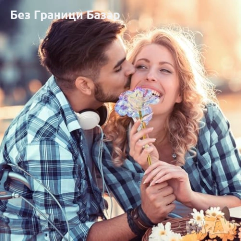 Нова Вечна изкуствена роза „galaxy“ – сърцевиден стъклен купол, бяла, снимка 5 - Декорация за дома - 53666820