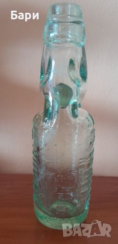 Старо стъклено шише с топче, снимка 4 - Колекции - 45535747