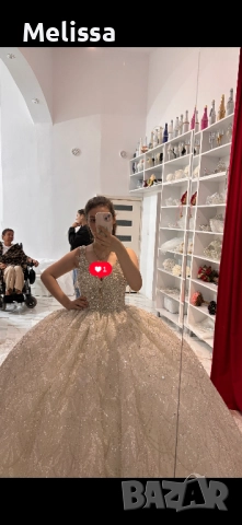 Булженска  роклия  с камани, снимка 3 - Сватбени рокли - 52896599