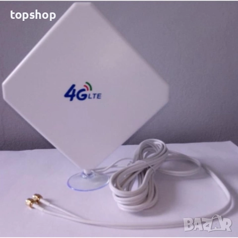 Нова Антена, 4G LTE /3G/2G 5dBi, SMA мъжки конектор, 2м кабел  