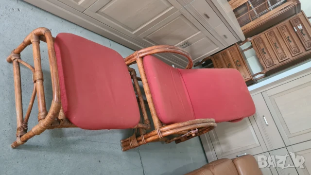 ратанов стол шезлонг с възглаеничка, снимка 2 - Други - 50699925