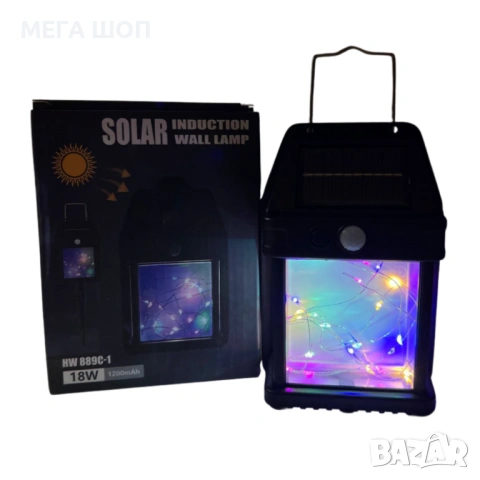 Градиска соларна лампа с декоративни Led лампички Fairy lights - мека, цветна светлина, снимка 4 - Друга електроника - 53856144