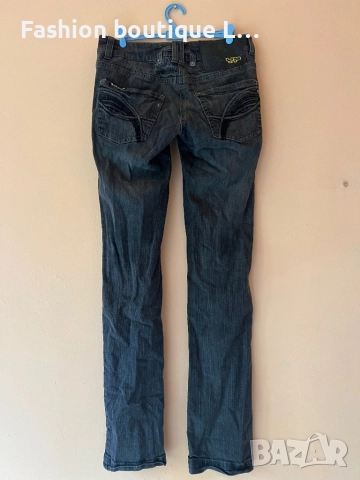 Дамски тъмно сиви дънки 36 размер и състав 99% памук 1% еластант с джобове отпред и отзад 👖👖👖, снимка 5 - Дънки - 52376401