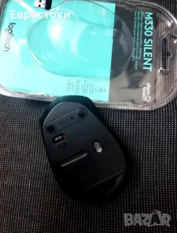 Безжична мишка Logitech M330 Silent, 2,4 GHz USB приемник, оптично проследяване, цвят: черно, снимка 9 - Клавиатури и мишки - 47123457