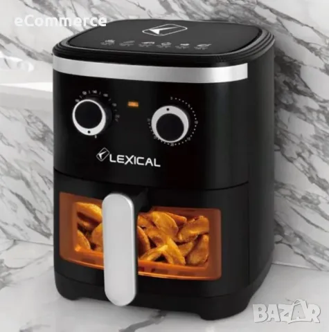 Фритюрник с горещ въздух LEXICAL LAF-3021 AirFryer 4,5l, снимка 3 - Фритюрници - 47876510